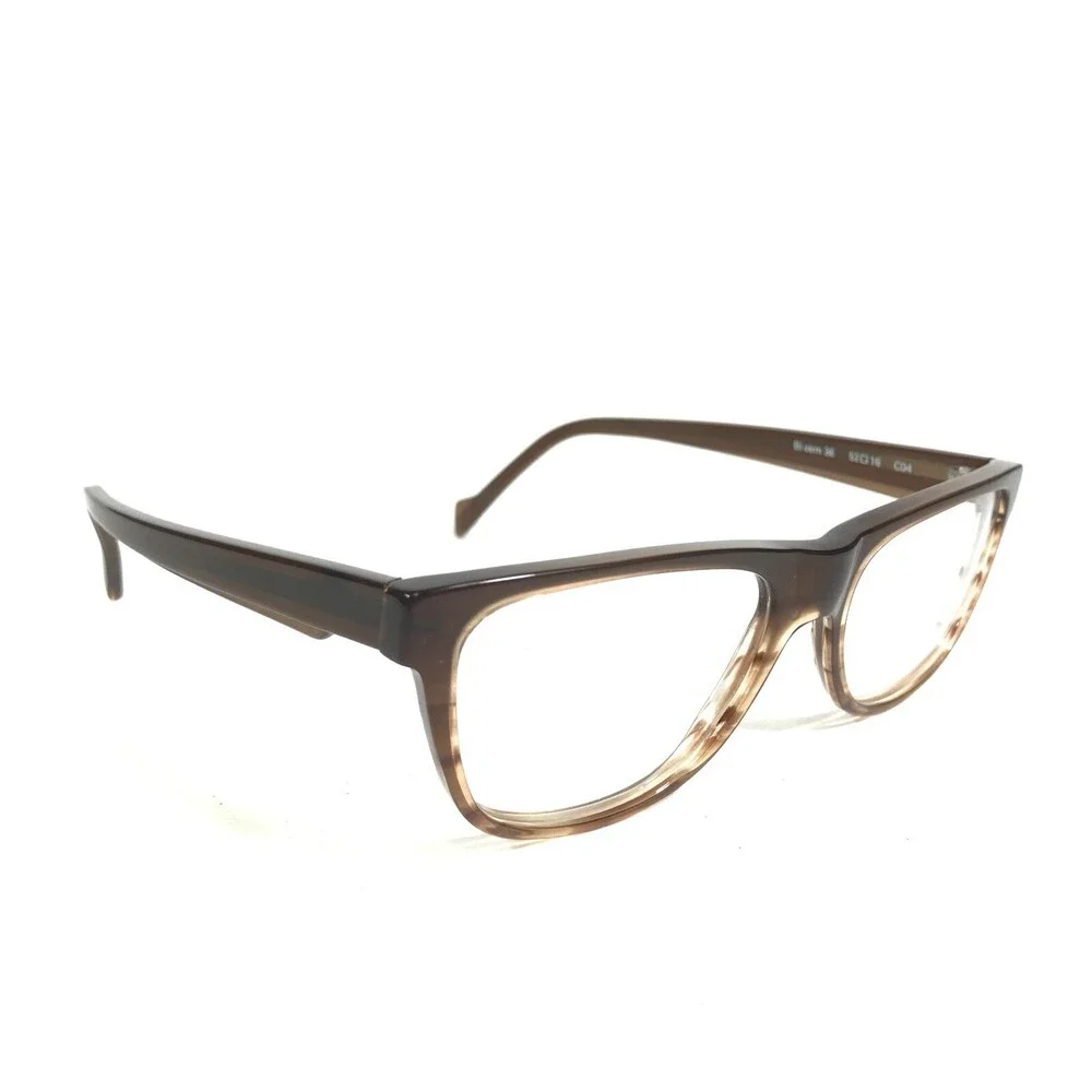 Binoche Eyeglasses Frames Bi-zem 36 C04 Brown Square Full Rim 52-16-135